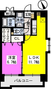 ベスタ櫛原【キャッシュバック対象物件】の間取り