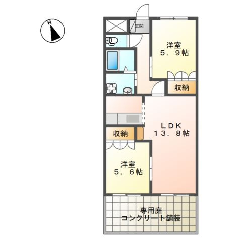 Ｖｅｒｓ　Ｌ’ａｖｅｎｉｒの間取り