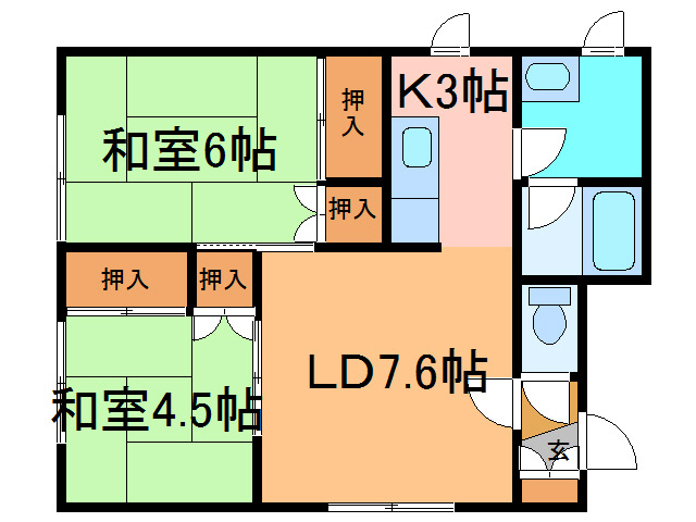 丸果ハイツの間取り