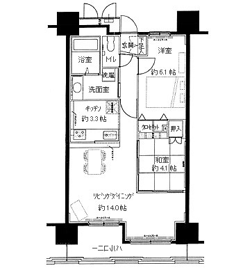 レジディア三宮東の間取り