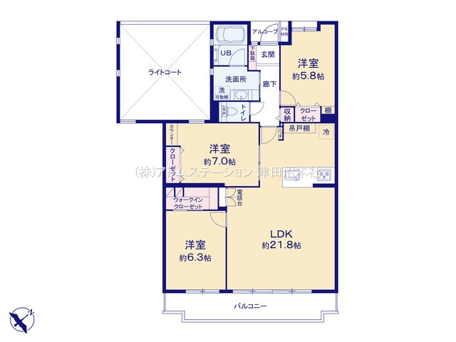 【間取り】 | アトムセレクト ライオンズマンション京成大久保203号室