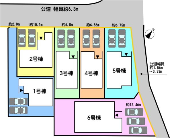 碧南市尾城町のその他|4号棟　並列駐車２台