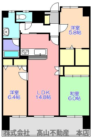 ロワールマンション東郷駅前の間取り