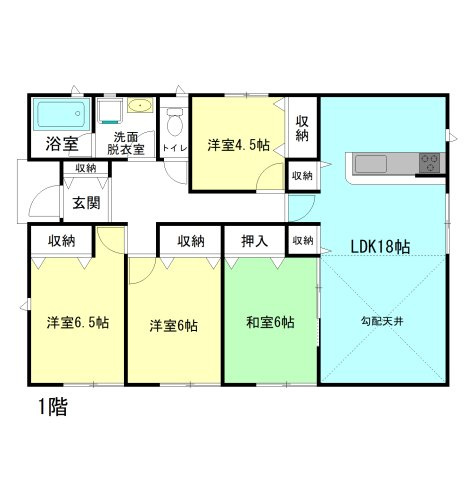 【間取り】 | クレイドルガーデン前橋市朝倉町第4ー② | 人気の「平屋」住宅登場です！
ゆったり4LDK間取り！
