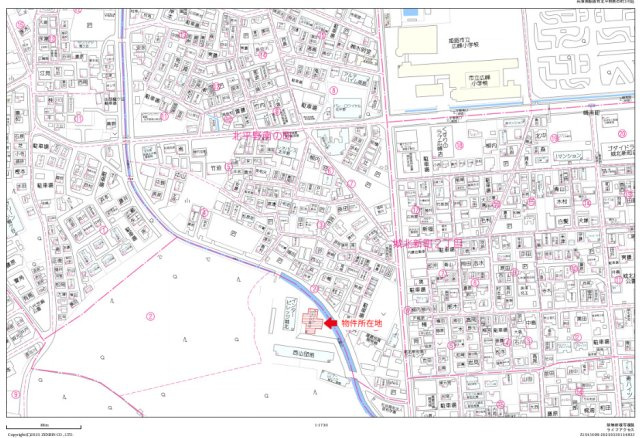 グリーンハイツ西山の地図
