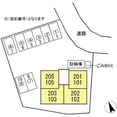 サンフィールドの区画図