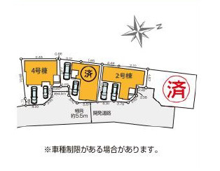 茅ヶ崎市高田２期　新築戸建　全3棟2号棟の区画図