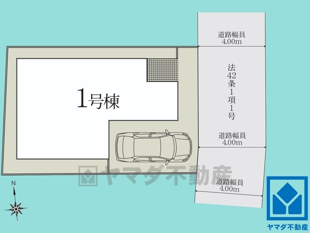 尼崎市南武庫之荘10丁目　2期　1号棟の区画図