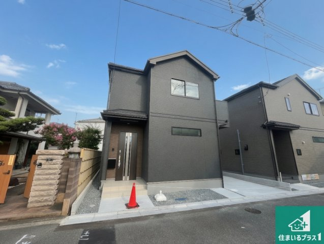 加古川市東神吉町出河原　新築一戸建ての外観|お客様に長く安心して住んでいだだける事にこだわった家づくり！住んでからのアフターサービスにもしっかりと取り組んでいます！