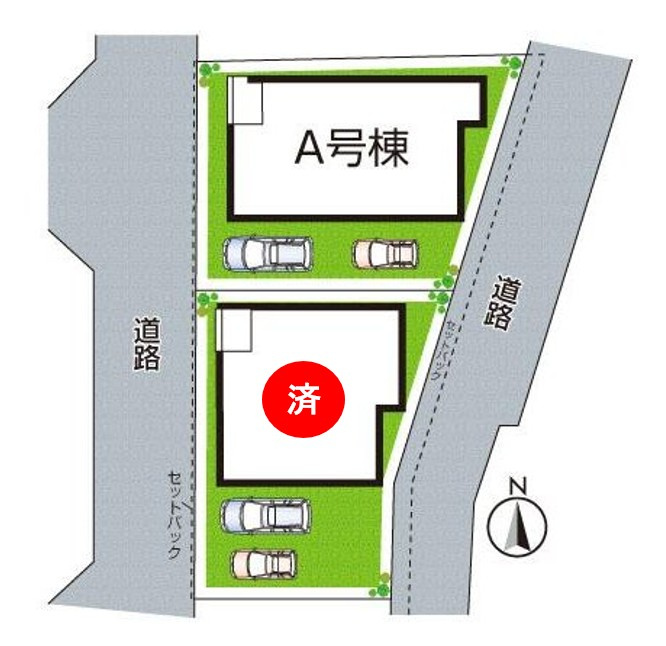 加古川市東神吉町出河原　新築一戸建ての区画図|全2区画