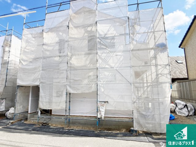 加古川市東神吉町出河原　新築一戸建ての外観|現在建築中！落ち着いた街並みで新生活を始めることが出来そう！周辺の物件も併せてご紹介させて頂きます！