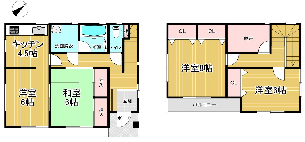 中古戸建　千曲市寂蒔の間取り