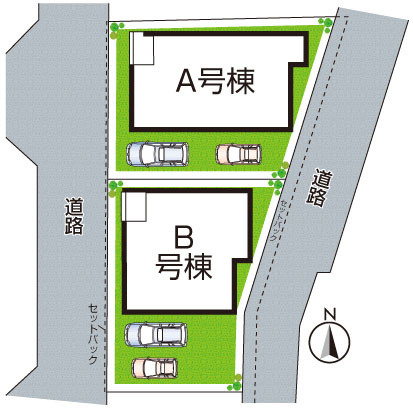 加古川市東神吉町出河原　新築一戸建ての区画図|全2区画