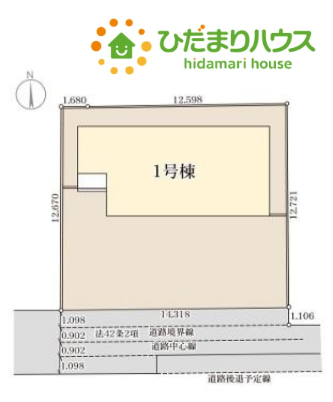 本庄市栄　第1　新築一戸建て　リーブルガーデン　01の区画図