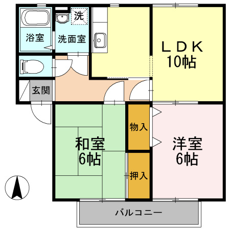 アムール B棟の間取り