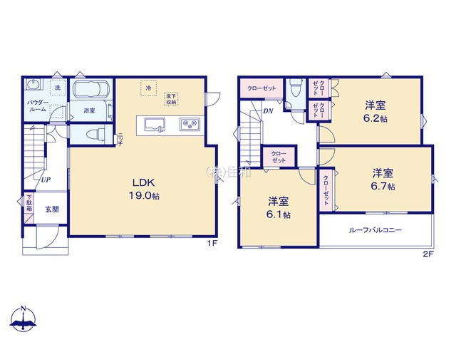 【新築分譲住宅】ふじみ野市仲２丁目の間取り