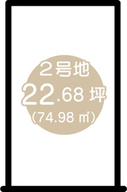 長岡１丁目２号地　建築条件無し土地の画像