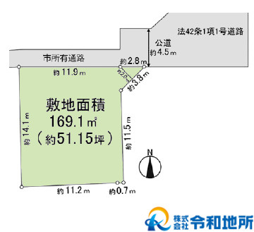 売地　茅ヶ崎市白浜町の土地図