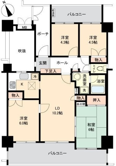 五日市ヒューマンズ(JS)の間取り