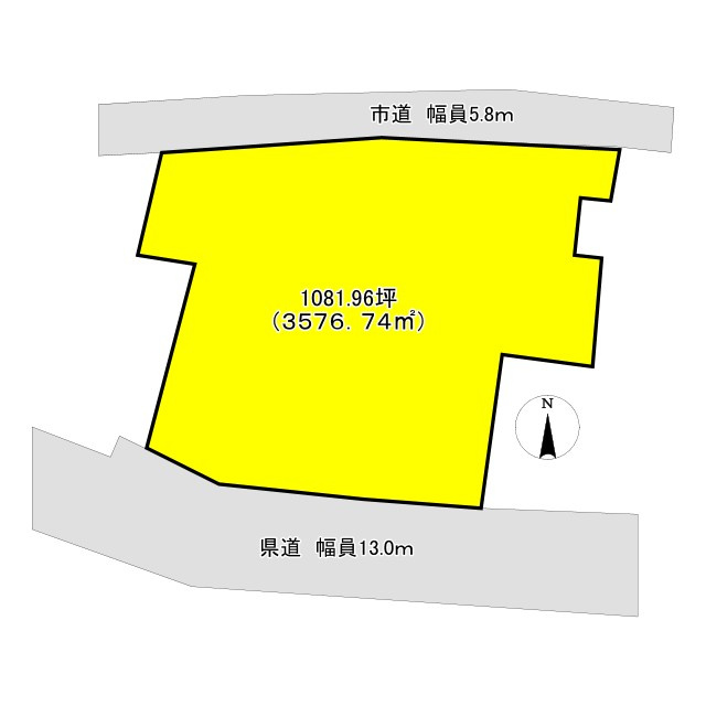 水戸市開江町貸地の区画図