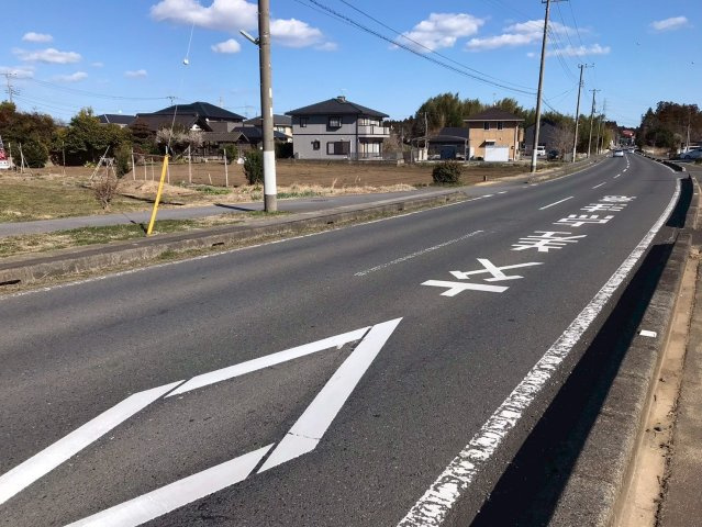 水戸市開江町貸地の外観|南側道路幅員13.0ｍ