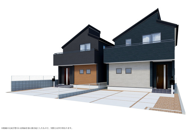 リーブルガーデン神戸市北区道場町3期の外観パース