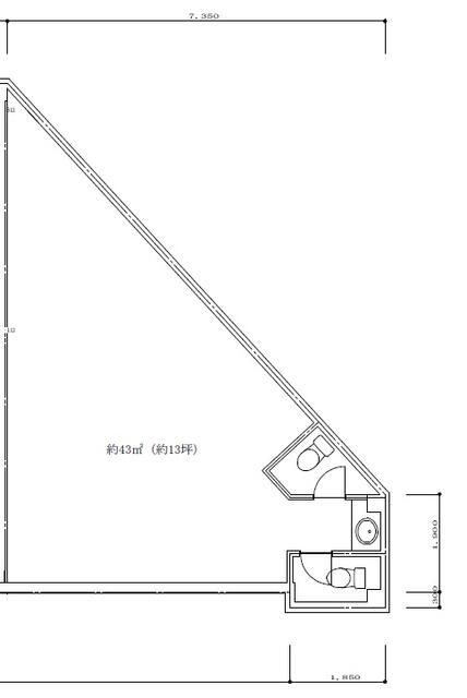 下川入貸事務所の間取り
