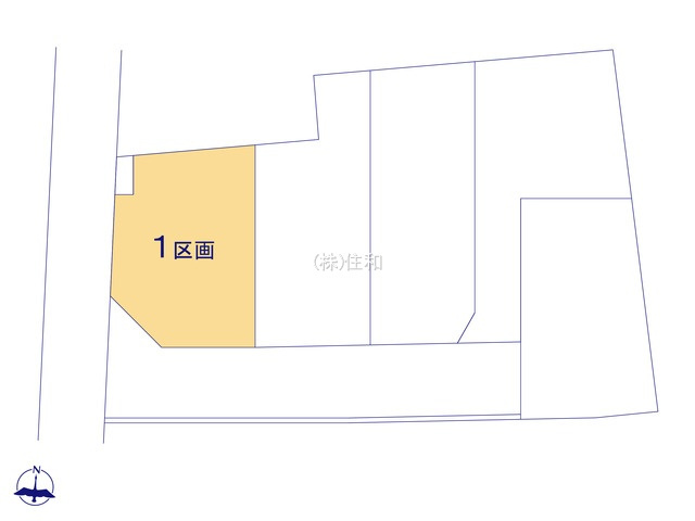 ふじみ野市仲２丁目の売地の区画図