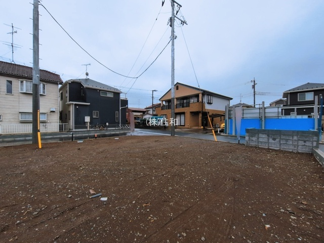 ふじみ野市仲２丁目の売地の前面道路含む現地写真