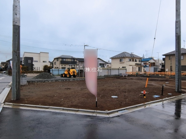 ふじみ野市仲２丁目の売地の前面道路含む現地写真