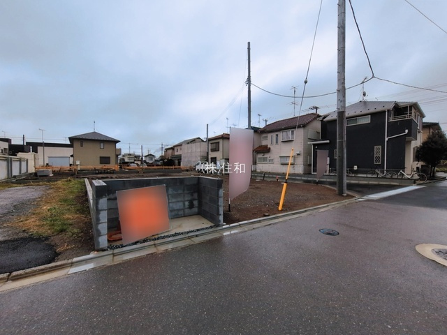 ふじみ野市仲２丁目の売地の前面道路含む現地写真