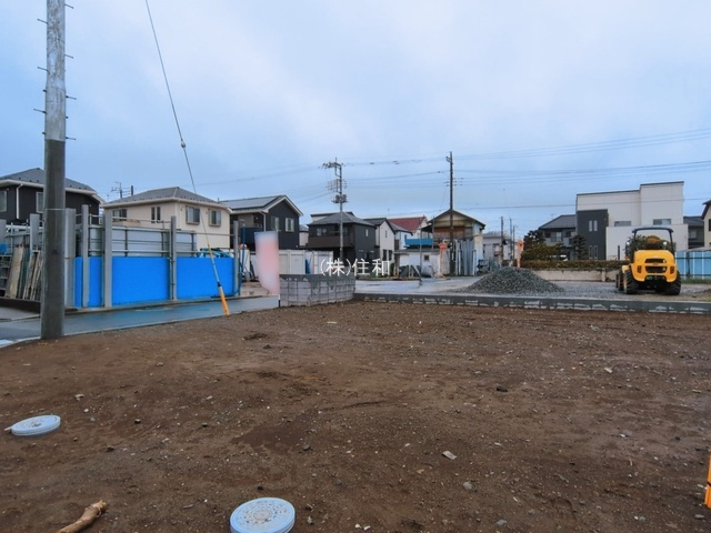 ふじみ野市仲２丁目の売地の前面道路含む現地写真