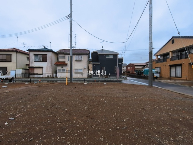 ふじみ野市仲２丁目の売地の前面道路含む現地写真