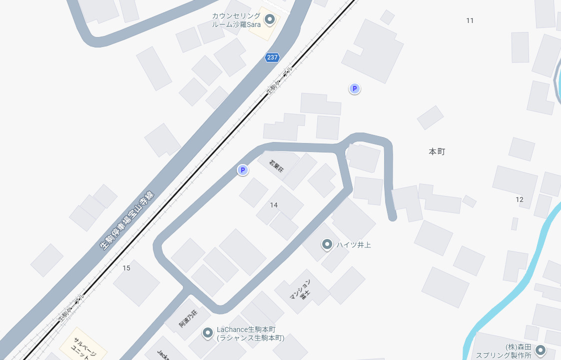 若葉荘の地図