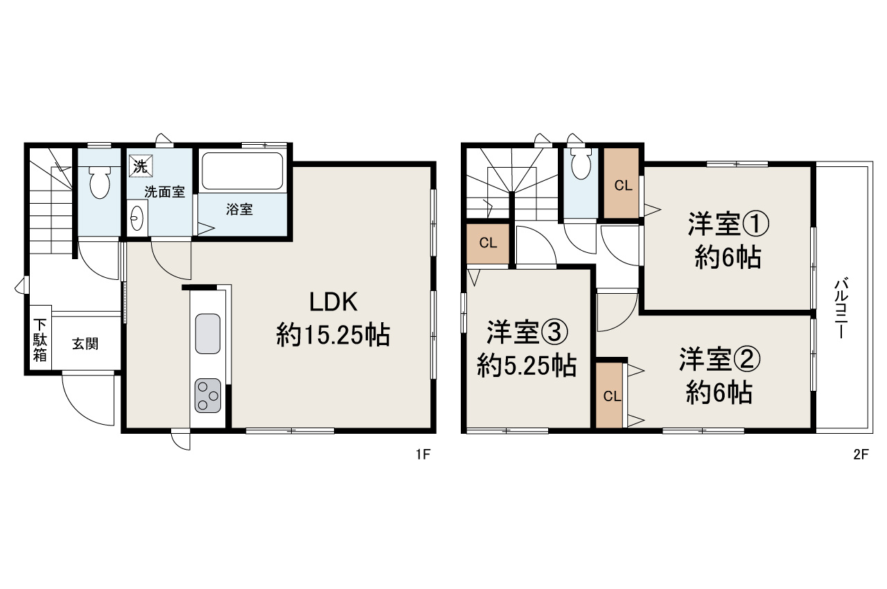 藤井寺市津堂２丁目の間取り|2023年10月築の3LDK