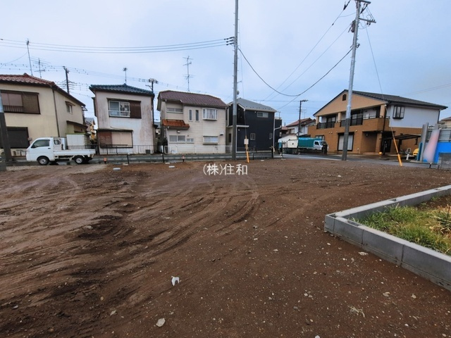 ふじみ野市仲２丁目の売地の前面道路含む現地写真