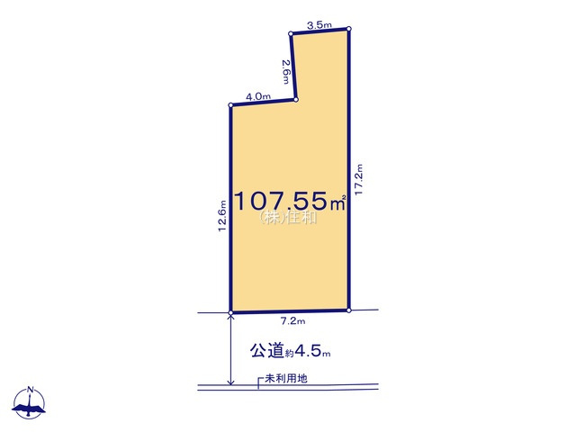 ふじみ野市仲２丁目の売地の区画図