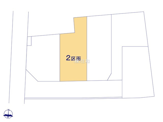 ふじみ野市仲２丁目の売地の区画図