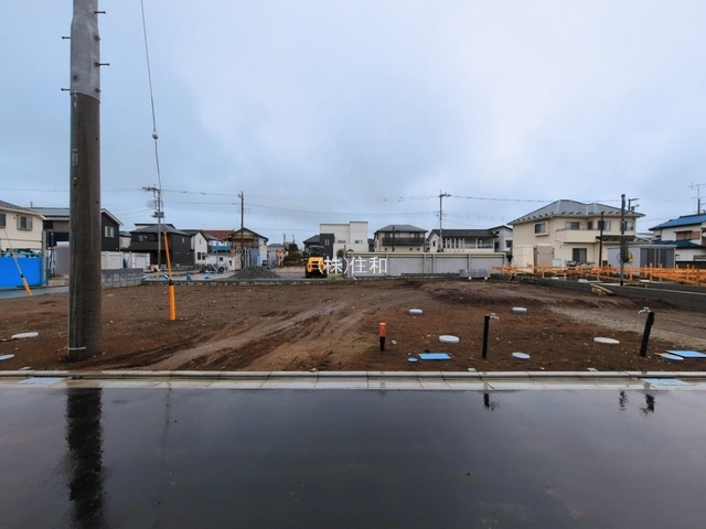 ふじみ野市仲２丁目の売地の前面道路含む現地写真