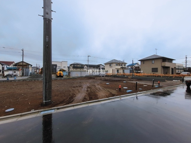 ふじみ野市仲２丁目の売地の前面道路含む現地写真