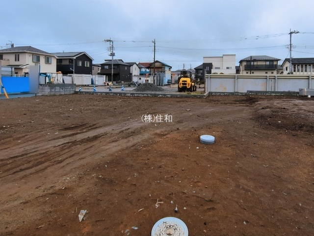 ふじみ野市仲２丁目の売地の前面道路含む現地写真