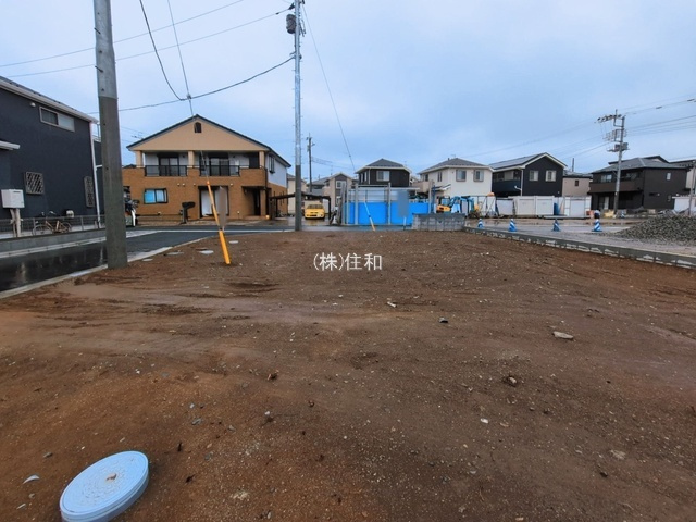 ふじみ野市仲２丁目の売地の前面道路含む現地写真