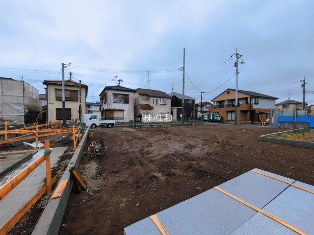 ふじみ野市仲２丁目の売地の前面道路含む現地写真