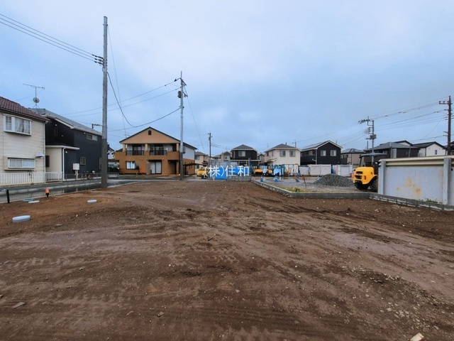 ふじみ野市仲２丁目の売地の前面道路含む現地写真
