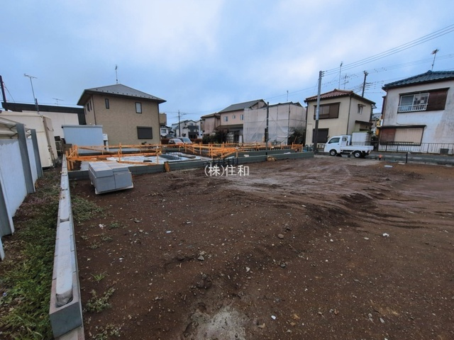 ふじみ野市仲２丁目の売地の前面道路含む現地写真