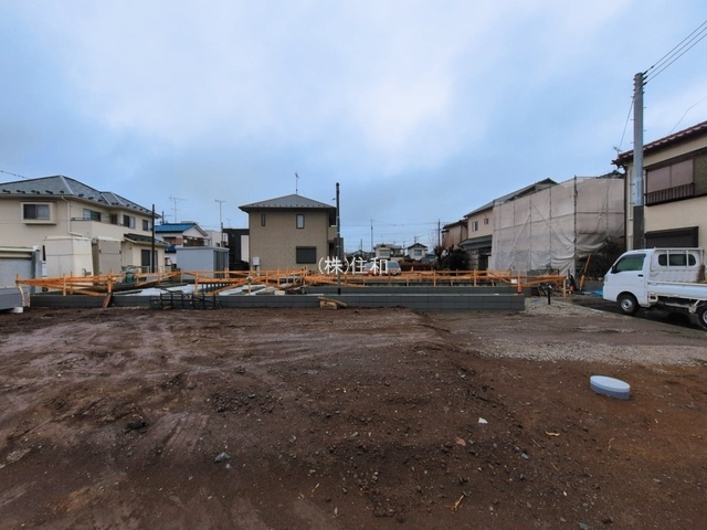 ふじみ野市仲２丁目の売地の前面道路含む現地写真