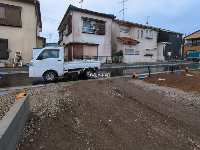 ふじみ野市仲２丁目の売地の前面道路含む現地写真