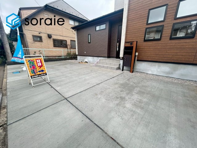 狭山市柏原13期　新築平屋戸建　全1棟の駐車場|3月26日撮影