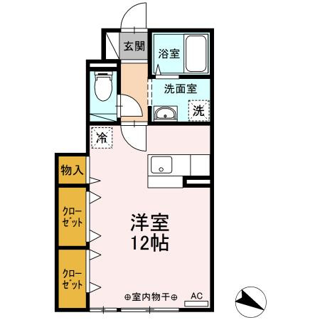 セジュールＨＩＲＯ－ＡＫＩ102の間取り