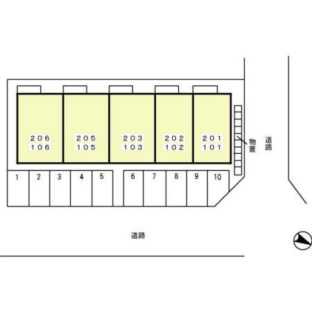 セジュールＨＩＲＯ－ＡＫＩ102の区画図